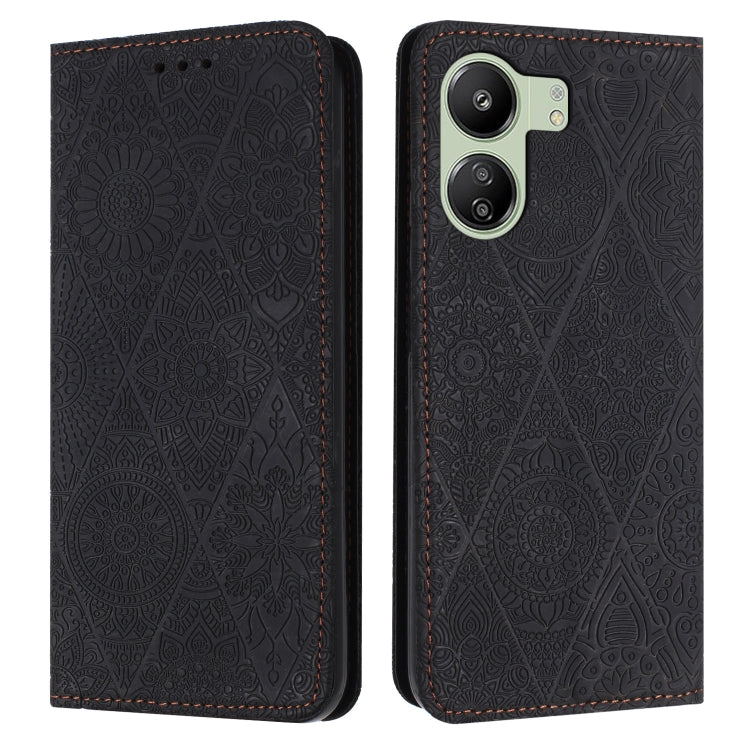 Ethnic Embossed Adsorption Leather Phone Case
