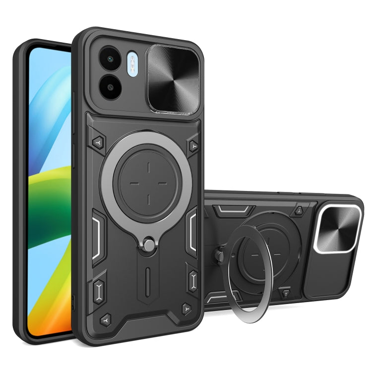 CD Texture Sliding Camshield Magnetic Holder Phone Case, For Xiaomi Poco M5 5G, For Xiaomi Redmi A1 4G, For Xiaomi Redmi Note 11 Global, For Xiaomi Redmi K40S / Poco F4