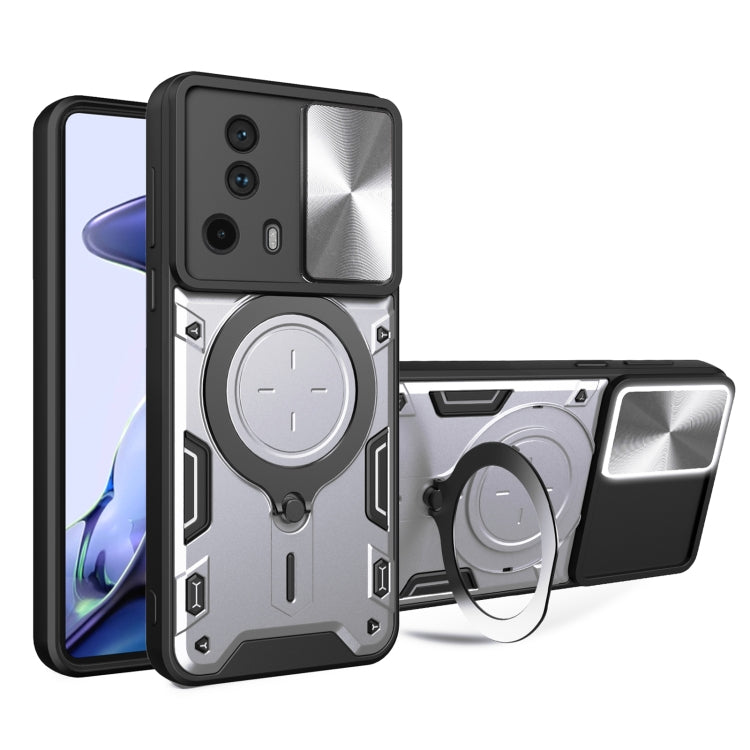 CD Texture Sliding Camshield Magnetic Holder Phone Case, For Xiaomi 13 Lite / Civi 2 5G, For Xiaomi 13 Pro, For Xiaomi 13, For Xiaomi 12T / 12T Pro