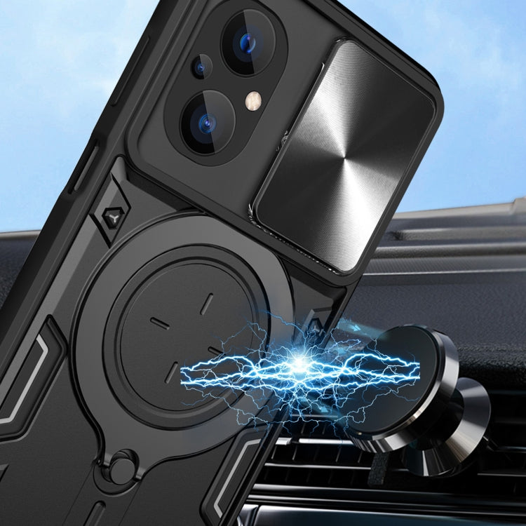 CD Texture Sliding Camshield Magnetic Holder Phone Case, For Xiaomi Poco M5 5G, For Xiaomi Redmi A1 4G, For Xiaomi Redmi Note 11 Global, For Xiaomi Redmi K40S / Poco F4