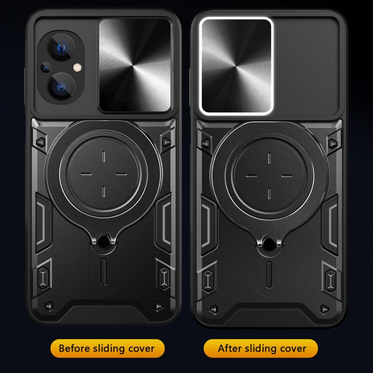 CD Texture Sliding Camshield Magnetic Holder Phone Case, For Xiaomi Poco M5 5G, For Xiaomi Redmi A1 4G, For Xiaomi Redmi Note 11 Global, For Xiaomi Redmi K40S / Poco F4