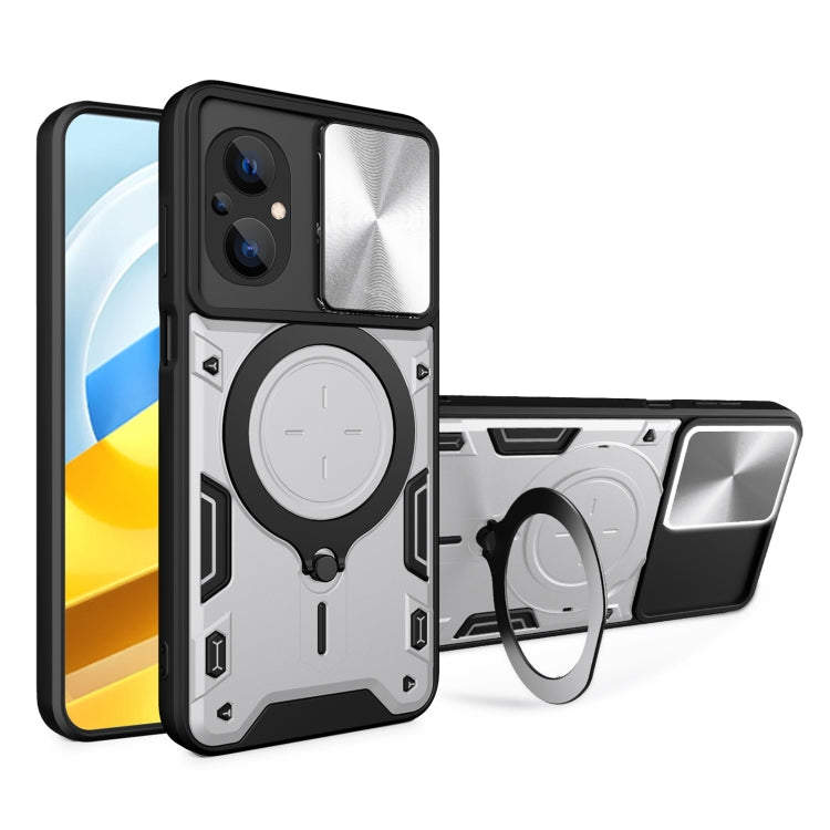 CD Texture Sliding Camshield Magnetic Holder Phone Case, For Xiaomi Poco M5 5G, For Xiaomi Redmi A1 4G, For Xiaomi Redmi Note 11 Global, For Xiaomi Redmi K40S / Poco F4