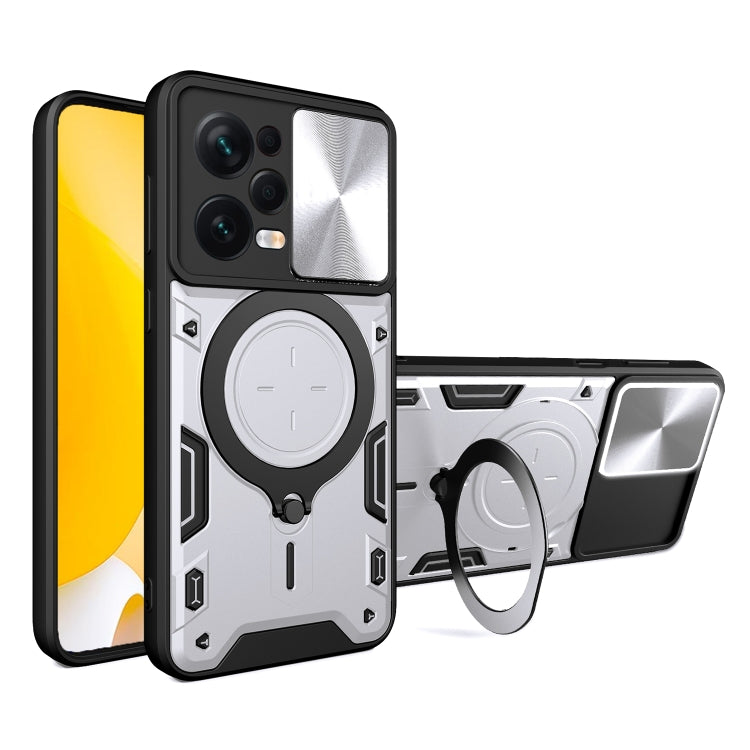 CD Texture Sliding Camshield Magnetic Holder Phone Case, For Xiaomi Redmi Note 12S 4G, For Xiaomi Redmi Note 12 4G, For Xiaomi Redmi Note 12 Pro 5G, For Xiaomi Redmi 12C
