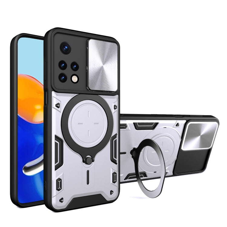 CD Texture Sliding Camshield Magnetic Holder Phone Case, For Xiaomi Poco M5 5G, For Xiaomi Redmi A1 4G, For Xiaomi Redmi Note 11 Global, For Xiaomi Redmi K40S / Poco F4