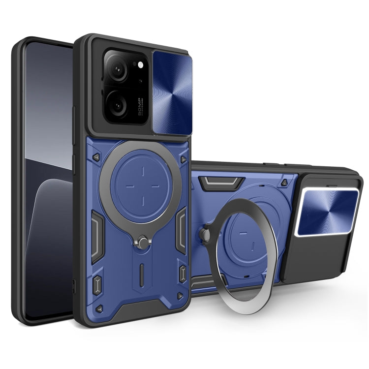 CD Texture Sliding Camshield Magnetic Holder Phone Case, For Xiaomi Redmi Note 13 Pro 5G, For Xiaomi 13T / Redmi K60 Ultra, For Xiaomi Redmi Note 12 Turbo, For Xiaomi Poco F5 Pro/Redmi K60