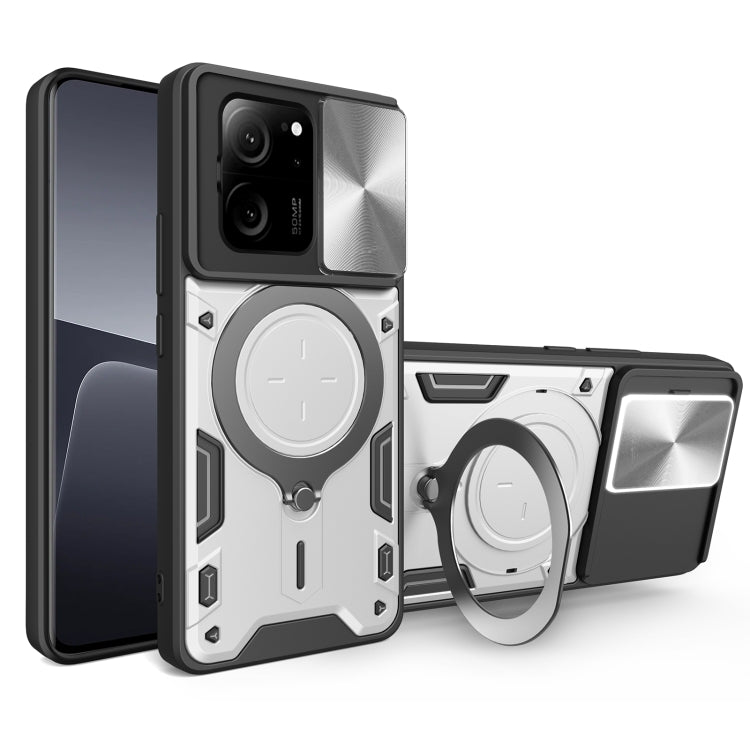 CD Texture Sliding Camshield Magnetic Holder Phone Case, For Xiaomi Redmi Note 13 Pro 5G, For Xiaomi 13T / Redmi K60 Ultra, For Xiaomi Redmi Note 12 Turbo, For Xiaomi Poco F5 Pro/Redmi K60