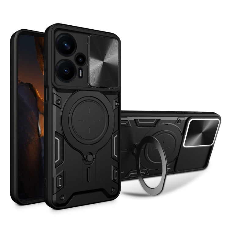 CD Texture Sliding Camshield Magnetic Holder Phone Case, For Xiaomi Redmi Note 13 Pro 5G, For Xiaomi 13T / Redmi K60 Ultra, For Xiaomi Redmi Note 12 Turbo, For Xiaomi Poco F5 Pro/Redmi K60