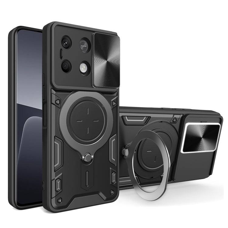 CD Texture Sliding Camshield Magnetic Holder Phone Case, For Xiaomi Redmi A3, For Xiaomi Redmi 13C 5G Global, For Xiaomi Redmi Note 13 5G, For Xiaomi Redmi 13C 4G