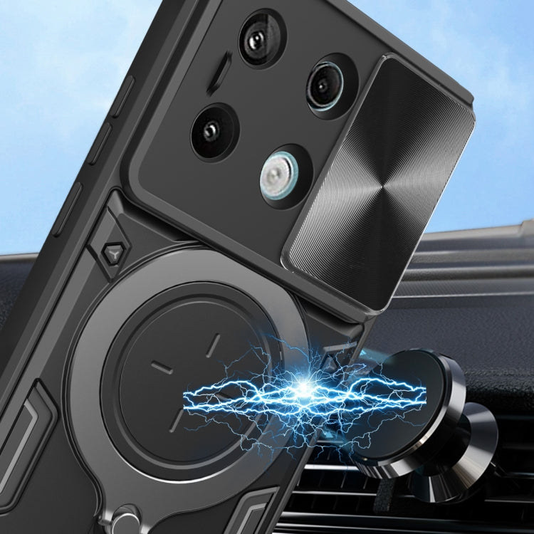 CD Texture Sliding Camshield Magnetic Holder Phone Case, For Xiaomi Redmi Note 13 Pro 5G, For Xiaomi 13T / Redmi K60 Ultra, For Xiaomi Redmi Note 12 Turbo, For Xiaomi Poco F5 Pro/Redmi K60