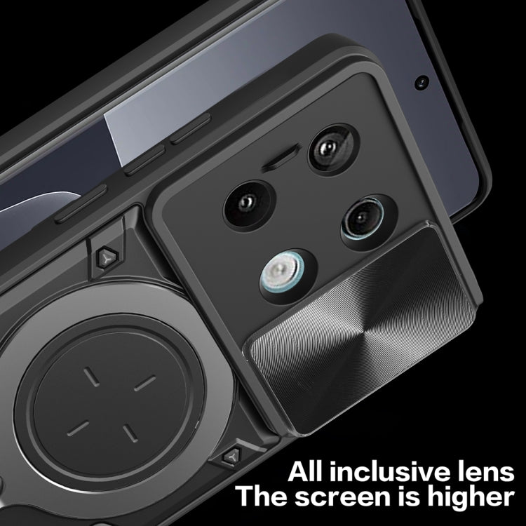 CD Texture Sliding Camshield Magnetic Holder Phone Case, For Xiaomi Redmi Note 13 Pro 5G, For Xiaomi 13T / Redmi K60 Ultra, For Xiaomi Redmi Note 12 Turbo, For Xiaomi Poco F5 Pro/Redmi K60