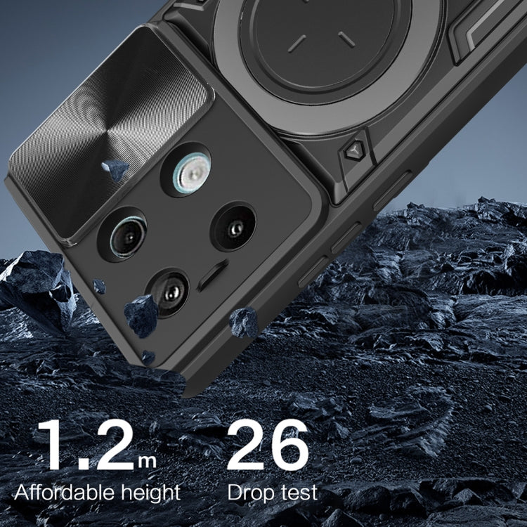 CD Texture Sliding Camshield Magnetic Holder Phone Case, For Xiaomi Redmi Note 13 Pro 5G, For Xiaomi 13T / Redmi K60 Ultra, For Xiaomi Redmi Note 12 Turbo, For Xiaomi Poco F5 Pro/Redmi K60