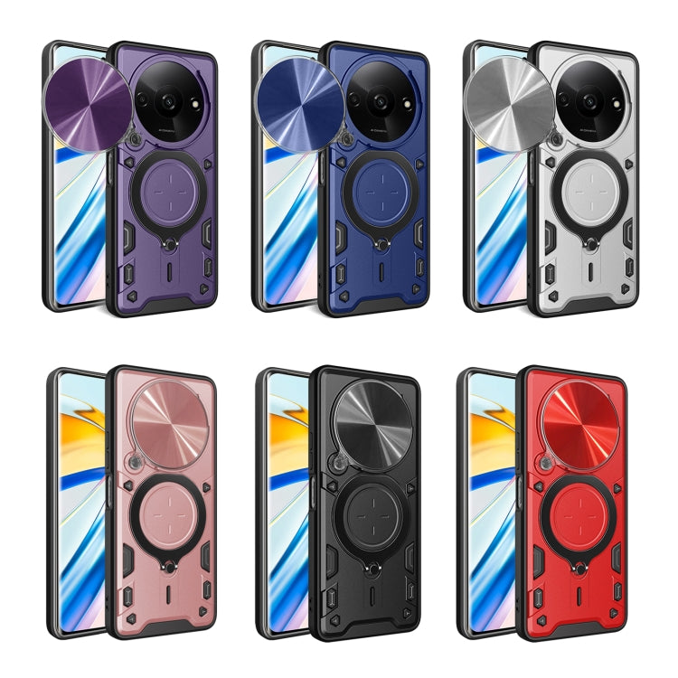 CD Texture Sliding Camshield Magnetic Holder Phone Case, For Xiaomi Redmi A3, For Xiaomi Redmi 13C 5G Global, For Xiaomi Redmi Note 13 5G, For Xiaomi Redmi 13C 4G