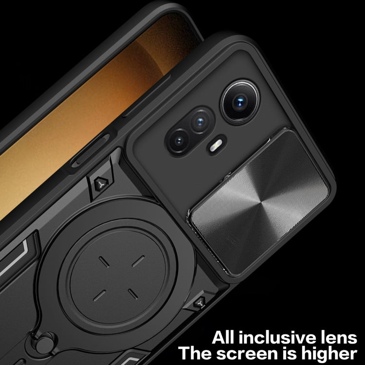 CD Texture Sliding Camshield Magnetic Holder Phone Case, For Xiaomi Redmi Note 12S 4G, For Xiaomi Redmi Note 12 4G, For Xiaomi Redmi Note 12 Pro 5G, For Xiaomi Redmi 12C