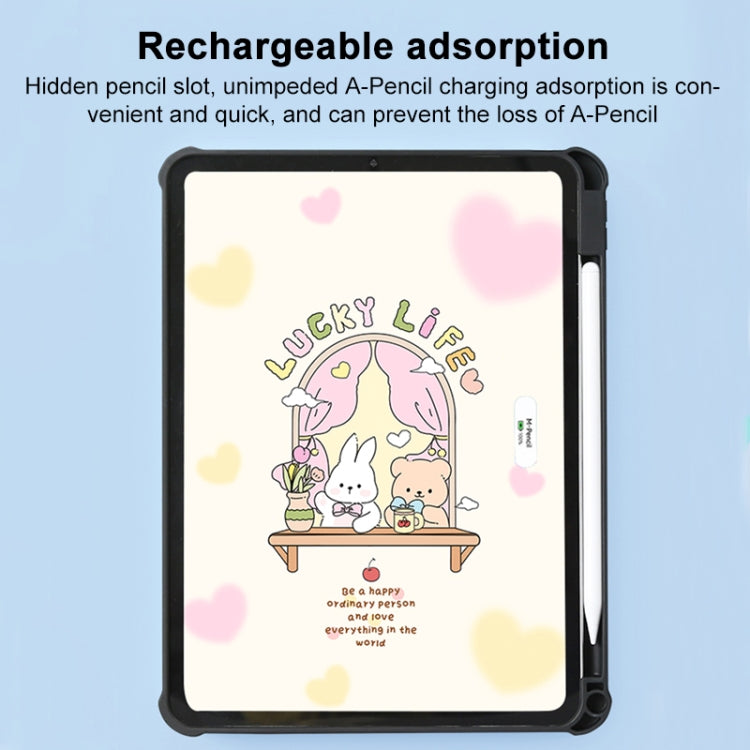 3-Fold 360 Rotation Painted Leather Smart Tablet Case, For iPad Air 11 2026 / 2025 / 2024
