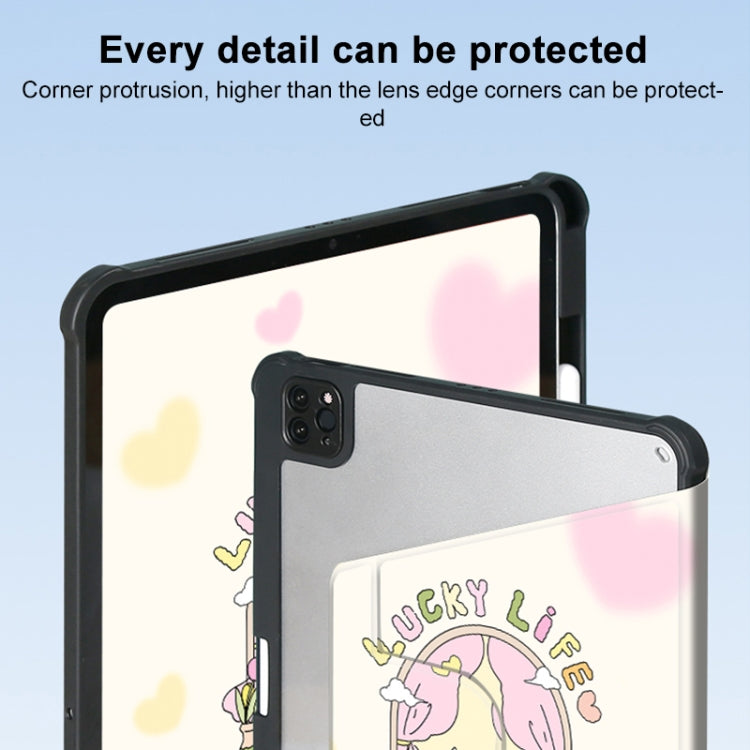 3-Fold 360 Rotation Painted Leather Smart Tablet Case, For iPad Air 11 2026 / 2025 / 2024
