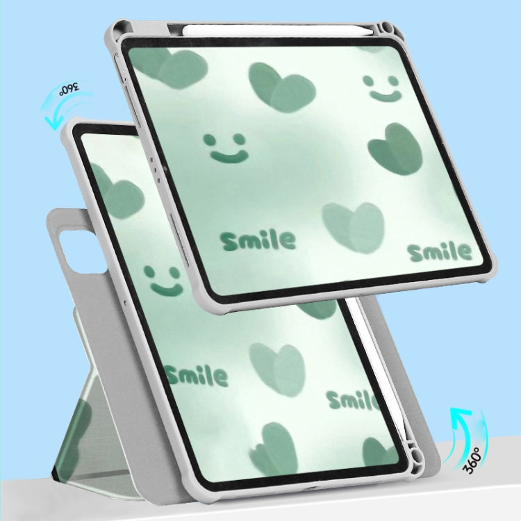 Étui magnétique rotatif à 720° en cuir peint pour tablette, compatible avec iPad Air 11 (2024) / iPad Pro 11 (2022), iPad 10e génération (10.9) (2022), iPad 10.2 (2021) / 2020 / 10.5 (2021)
