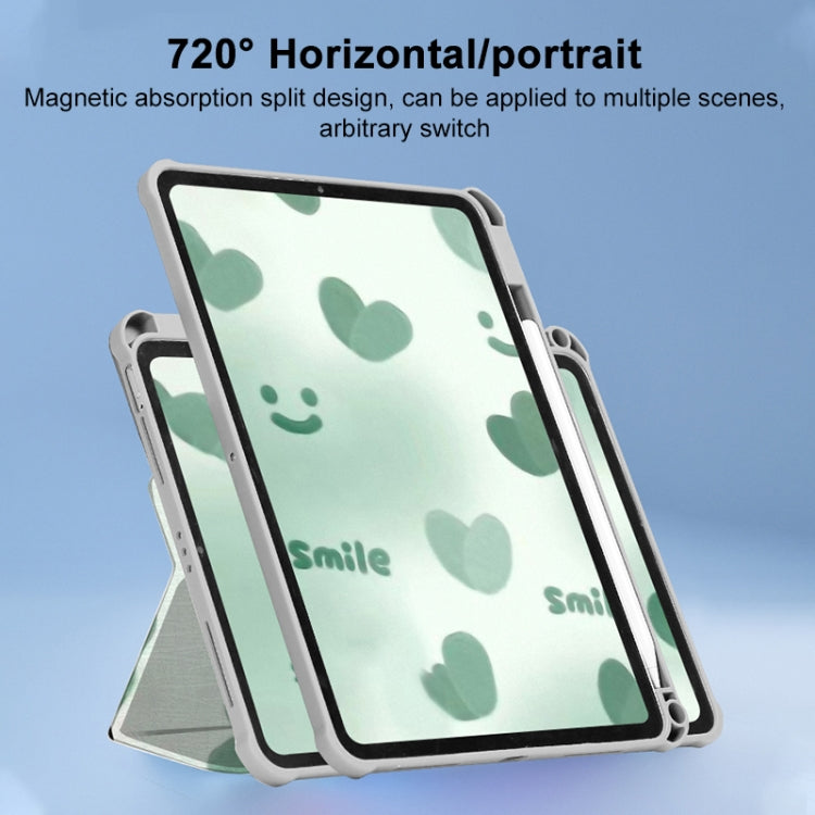 Étui magnétique rotatif à 720° en cuir peint pour tablette, compatible avec iPad Air 11 (2024) / iPad Pro 11 (2022), iPad 10e génération (10.9) (2022), iPad 10.2 (2021) / 2020 / 10.5 (2021)