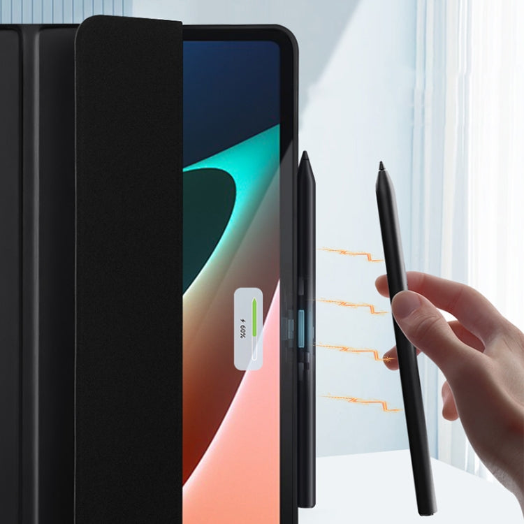 3-fold Smart Leather Tablet Case with Pen Slot, For Xiaomi Pad 5 / 5 Pro