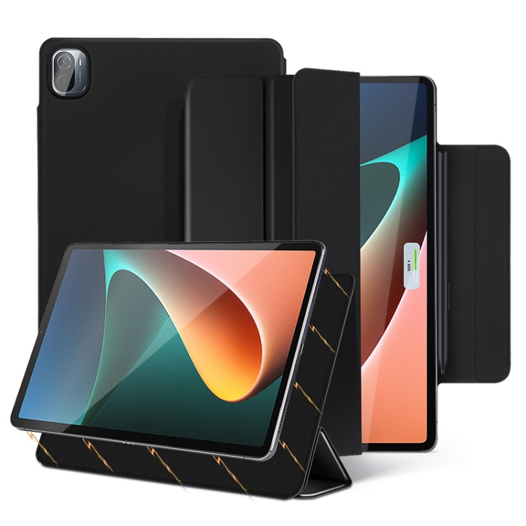 3-fold Double-sided Clip Buckle Magnetic Smart Tablet Case, For Xiaomi Pad 5 / 5 Pro