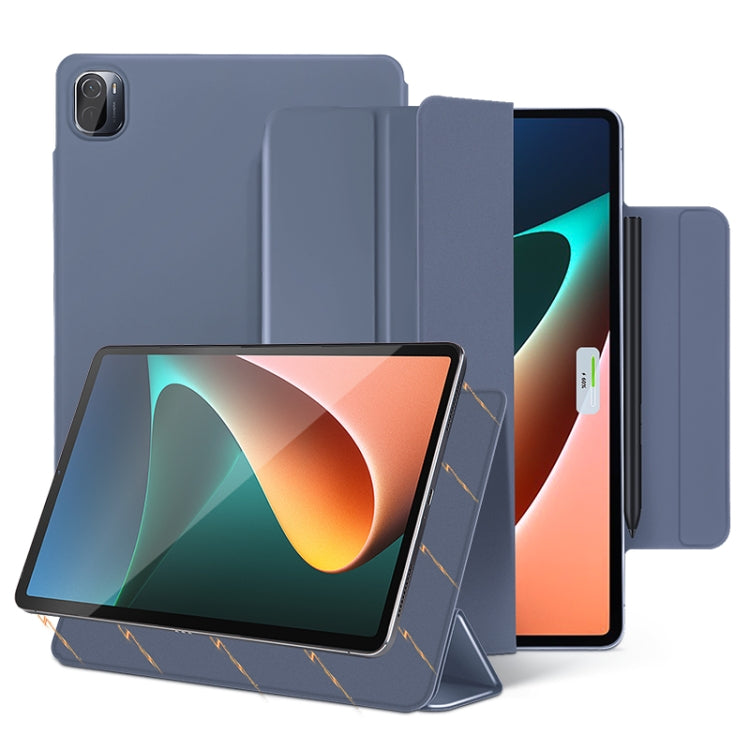 3-fold Double-sided Clip Buckle Magnetic Smart Tablet Case, For Xiaomi Pad 5 / 5 Pro