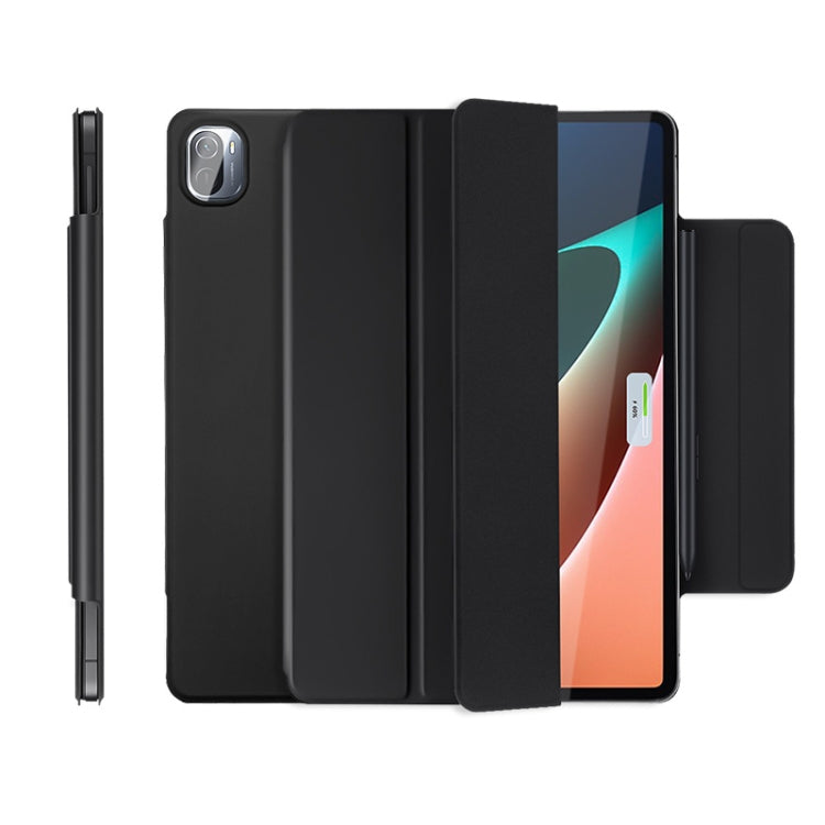 3-fold Double-sided Clip Buckle Magnetic Smart Tablet Case, For Xiaomi Pad 5 / 5 Pro