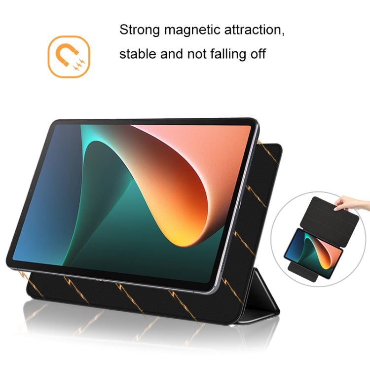 3-fold Double-sided Clip Buckle Magnetic Smart Tablet Case, For Xiaomi Pad 5 / 5 Pro