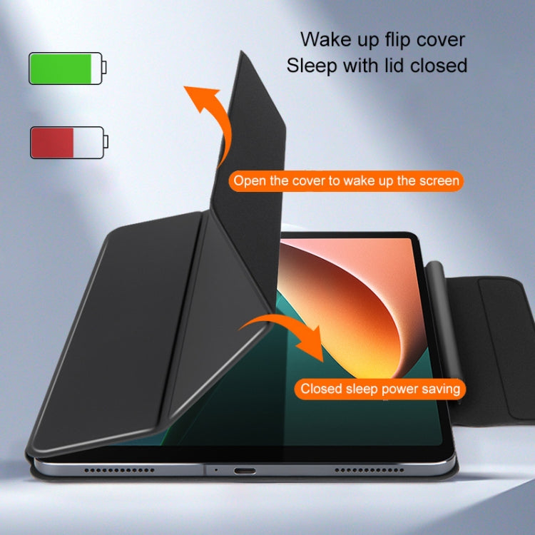 3-fold Double-sided Clip Buckle Magnetic Smart Tablet Case, For Xiaomi Pad 5 / 5 Pro