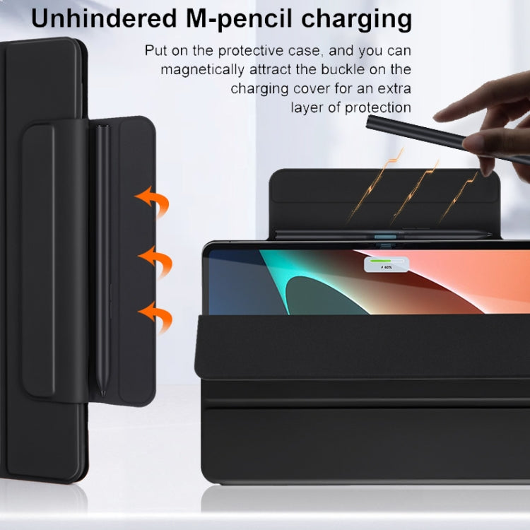 3-fold Double-sided Clip Buckle Magnetic Smart Tablet Case, For Xiaomi Pad 5 / 5 Pro