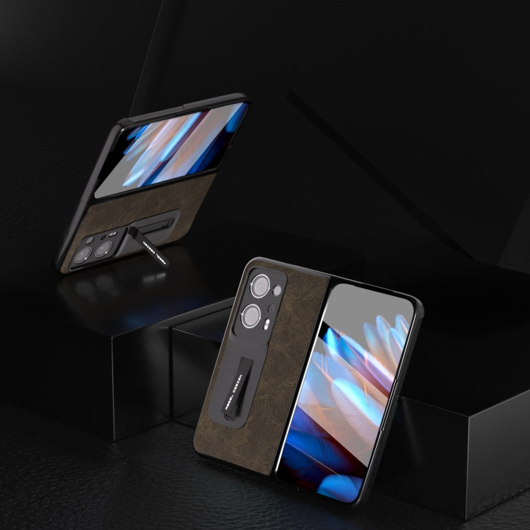 Integrated Dream Litchi Texture PU Phone Case with Holder