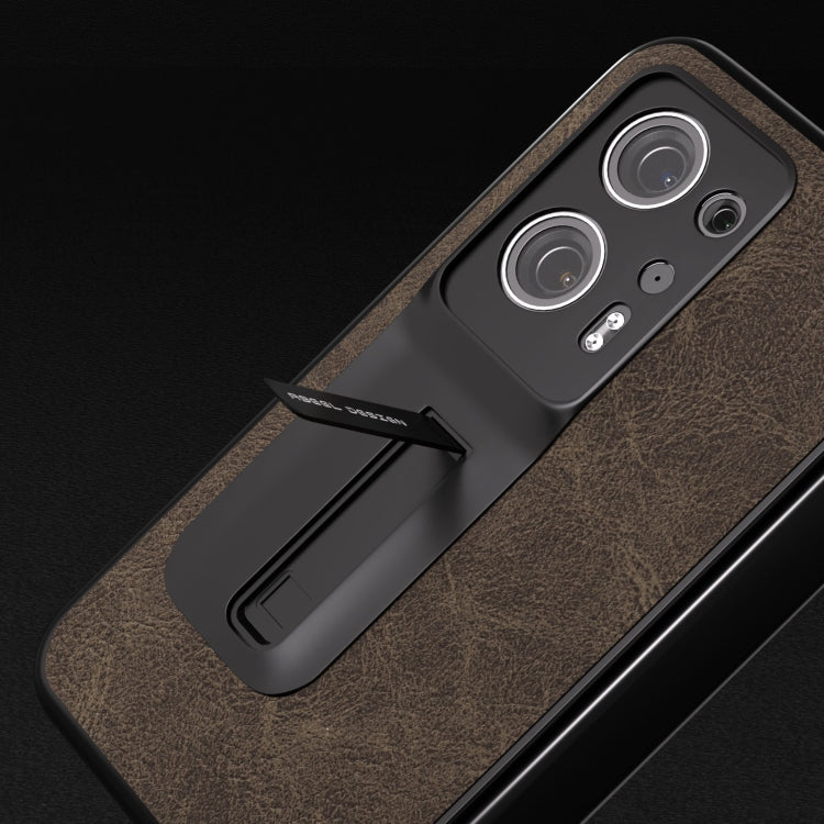 Integrated Dream Litchi Texture PU Phone Case with Holder