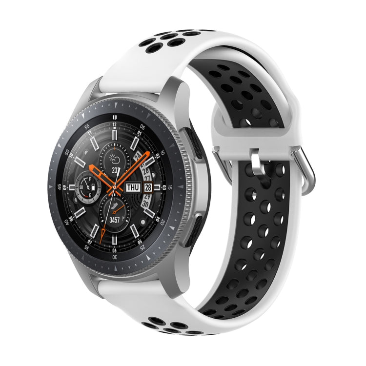 Universal Sports Two-tone Silicone Replacement Wrist Strap, For Samsung Galaxy Watch 46mm / Gear S3