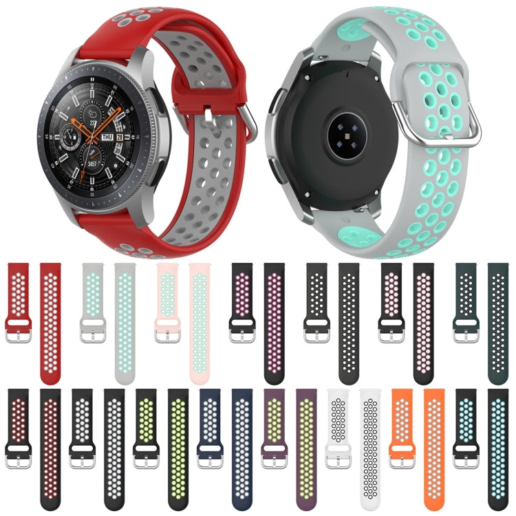 Universal Sports Two-tone Silicone Replacement Wrist Strap, For Samsung Galaxy Watch 46mm / Gear S3