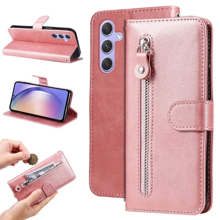Calf Texture Zipper Leather Phone Case, For Samsung Galaxy M54 5G