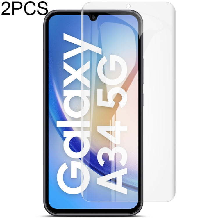 Lot de 2 films protecteurs d'écran incurvés en hydrogel Imak pour Samsung Galaxy A34 5G, Samsung Galaxy S23 FE 5G, Samsung Galaxy S24 Ultra 5G, Samsung Galaxy S24+ 5G, Samsung Galaxy A54 5G et Samsung Galaxy S24 5G