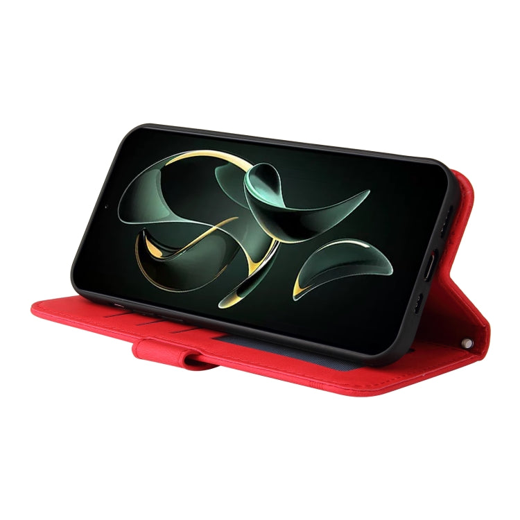 Skin Feel Life Tree Metal Button Leather Phone Case