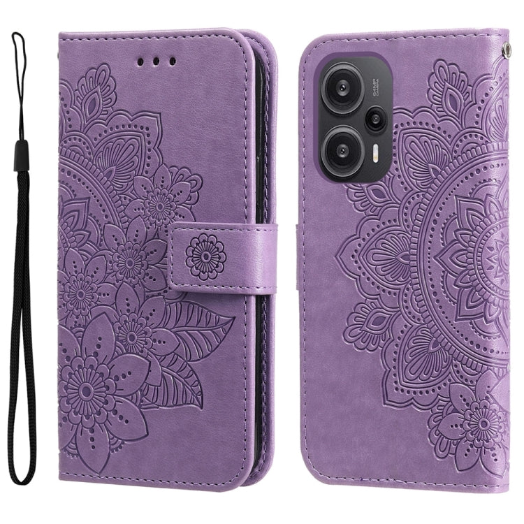 7-petal Flowers Embossing Leather Phone Case