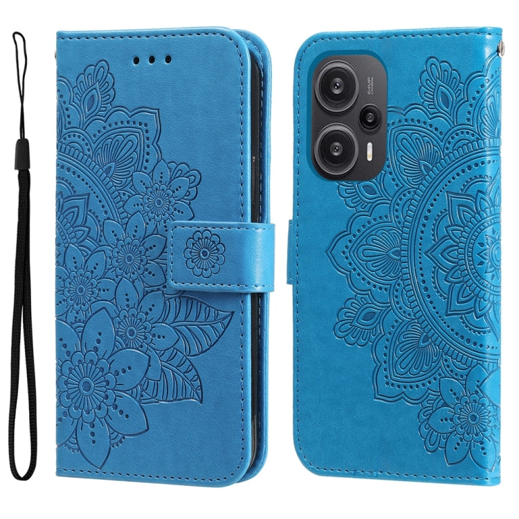 7-petal Flowers Embossing Leather Phone Case