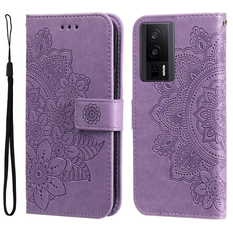 7-petal Flowers Embossing Leather Phone Case