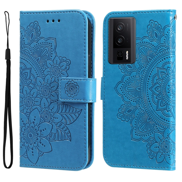 7-petal Flowers Embossing Leather Phone Case