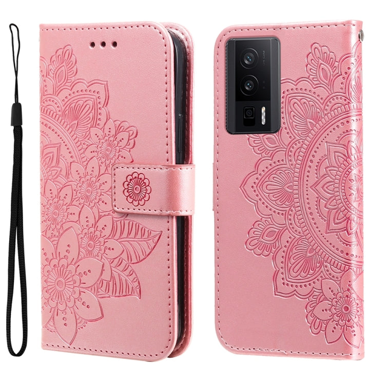 7-petal Flowers Embossing Leather Phone Case