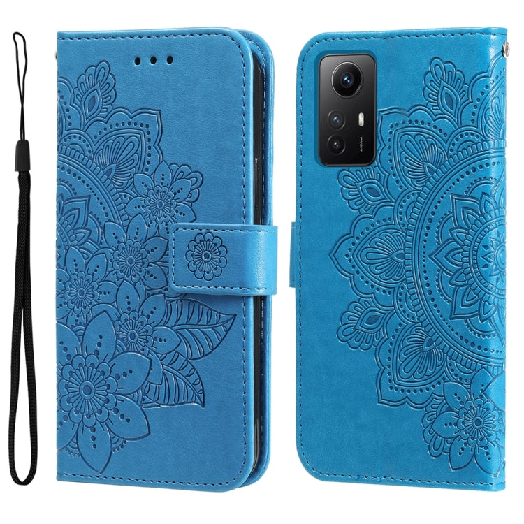 7-petal Flowers Embossing Leather Phone Case