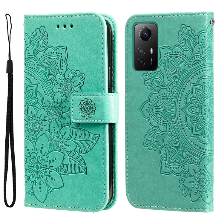 7-petal Flowers Embossing Leather Phone Case