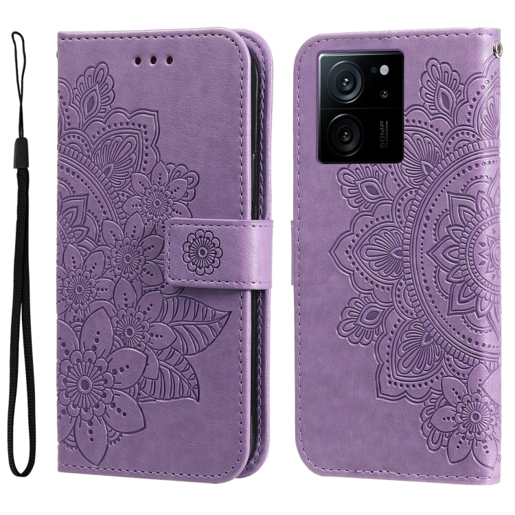 7-petal Flowers Embossing Leather Phone Case