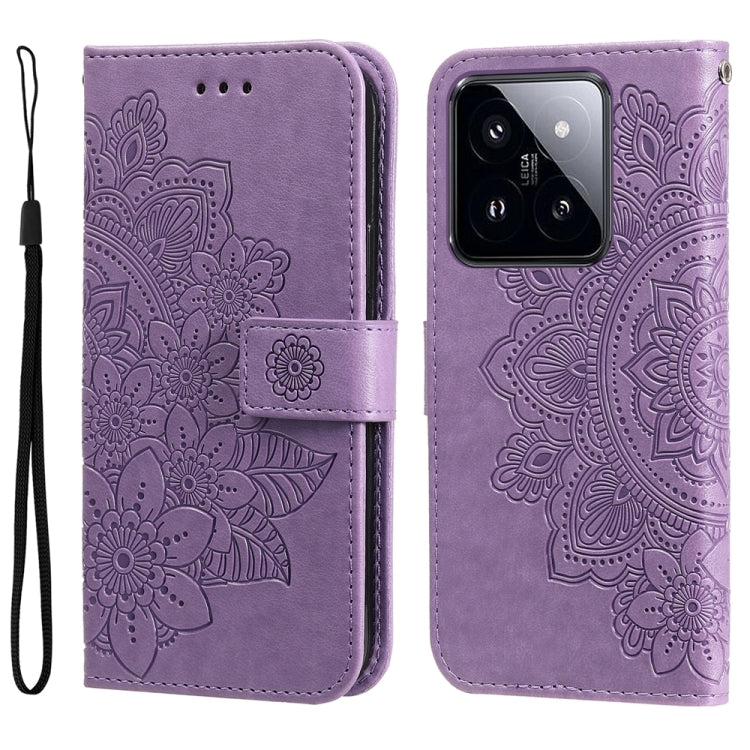 7-petal Flowers Embossing Leather Phone Case