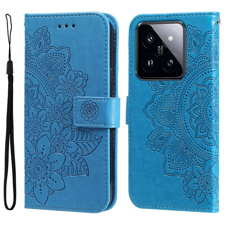 7-petal Flowers Embossing Leather Phone Case