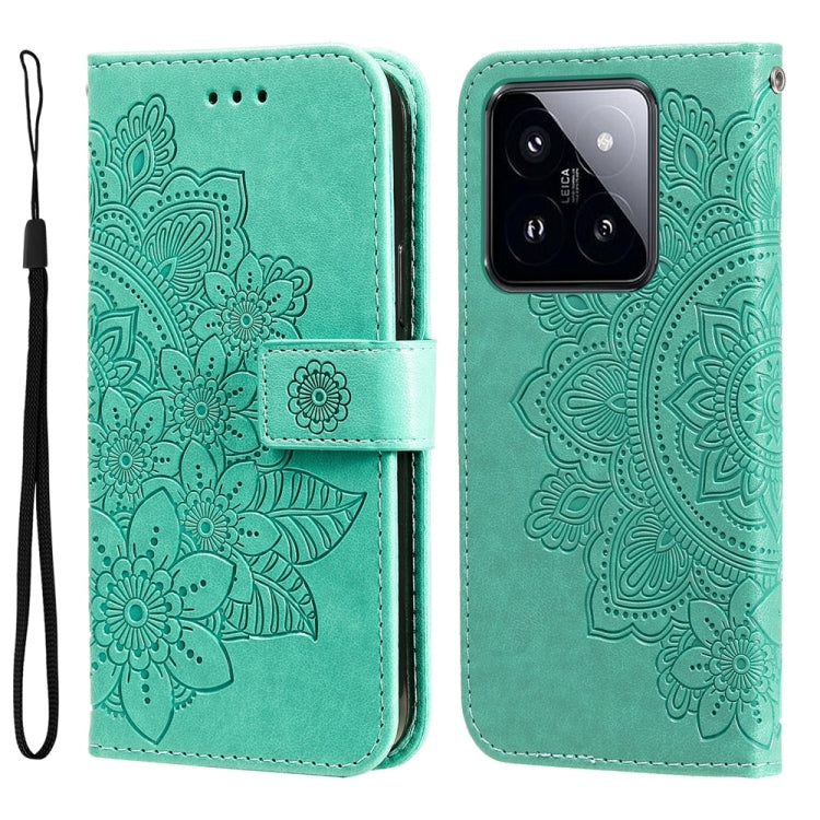 7-petal Flowers Embossing Leather Phone Case