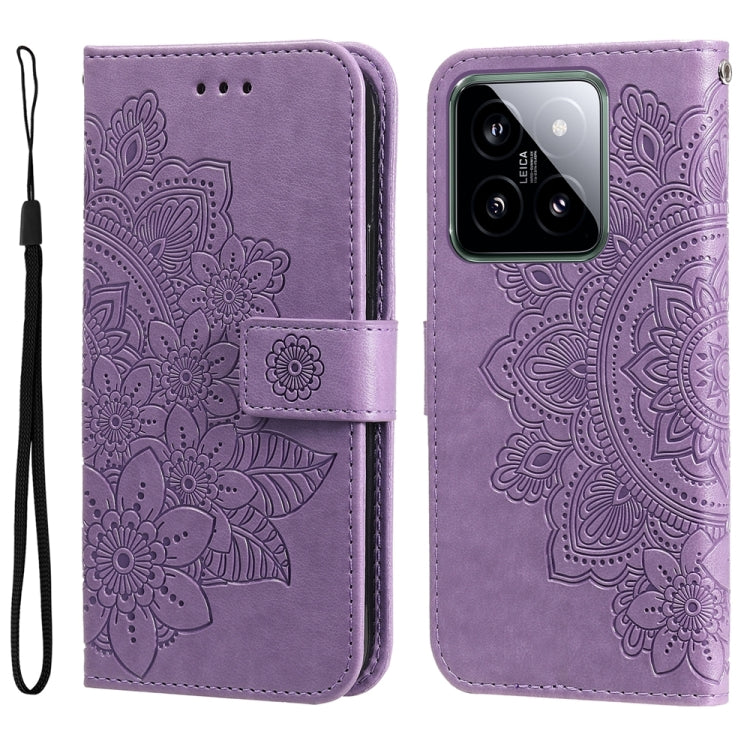 7-petal Flowers Embossing Leather Phone Case
