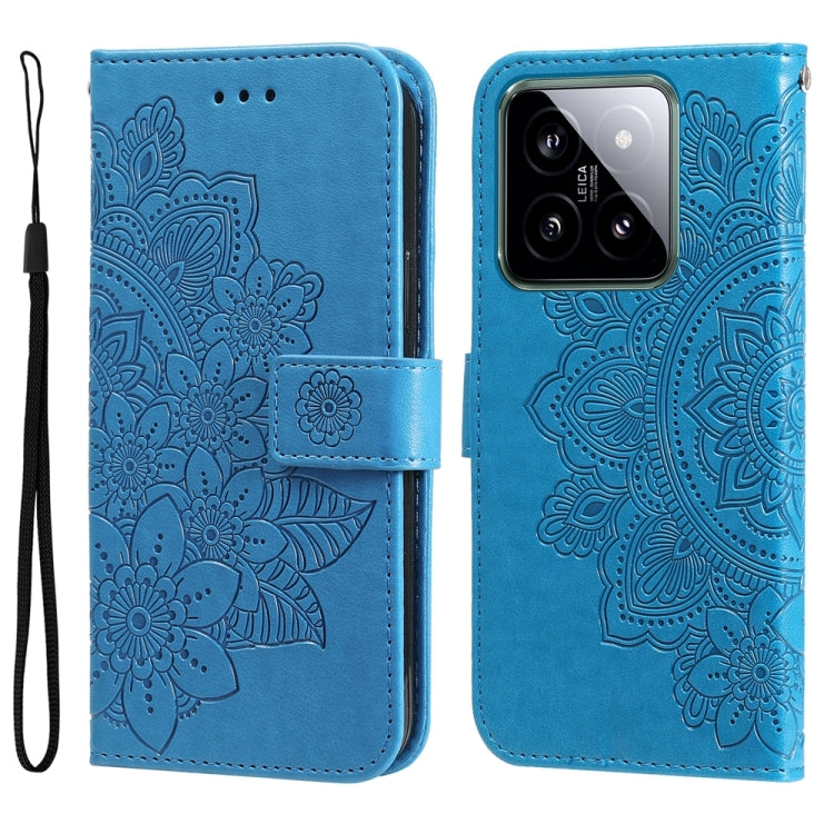 7-petal Flowers Embossing Leather Phone Case