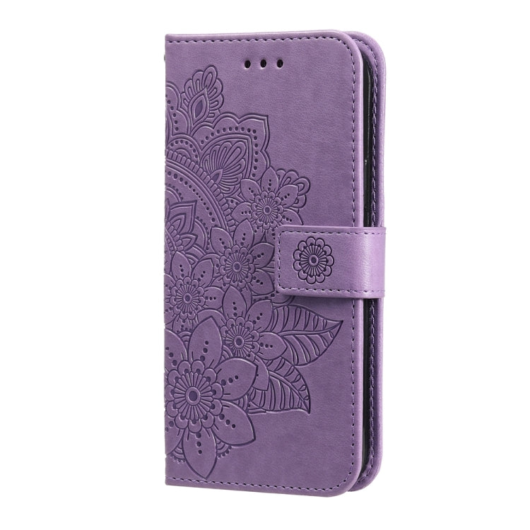 7-petal Flowers Embossing Leather Phone Case