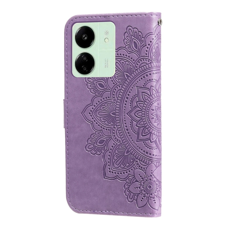 7-petal Flowers Embossing Leather Phone Case